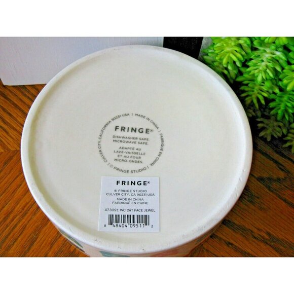 New Fringe Brand Adorable Kitty Cats MEOW Glazed Ceramic Colorful Cat Bowl - 5" - Picture 8 of 10